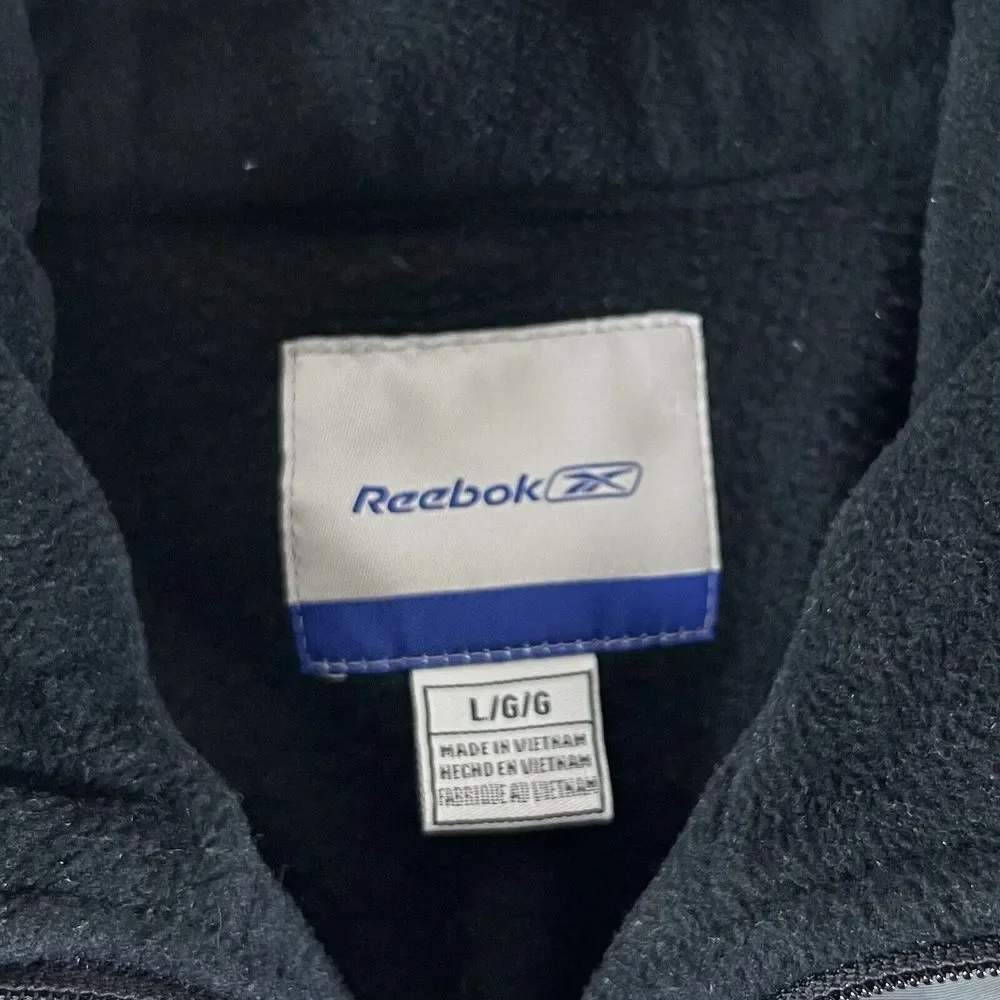 Reebok Men's Large Cincinnati Bengals Gray Black Full Zip Fleece Full Zip Jacket